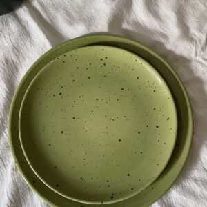 Тарілка 25 см з вкрапленням "Olive"